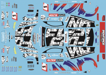 Decal Audi R8 LMS GT3 evo Team Iron Force by Ring Police #5 2021 Scale 1:32